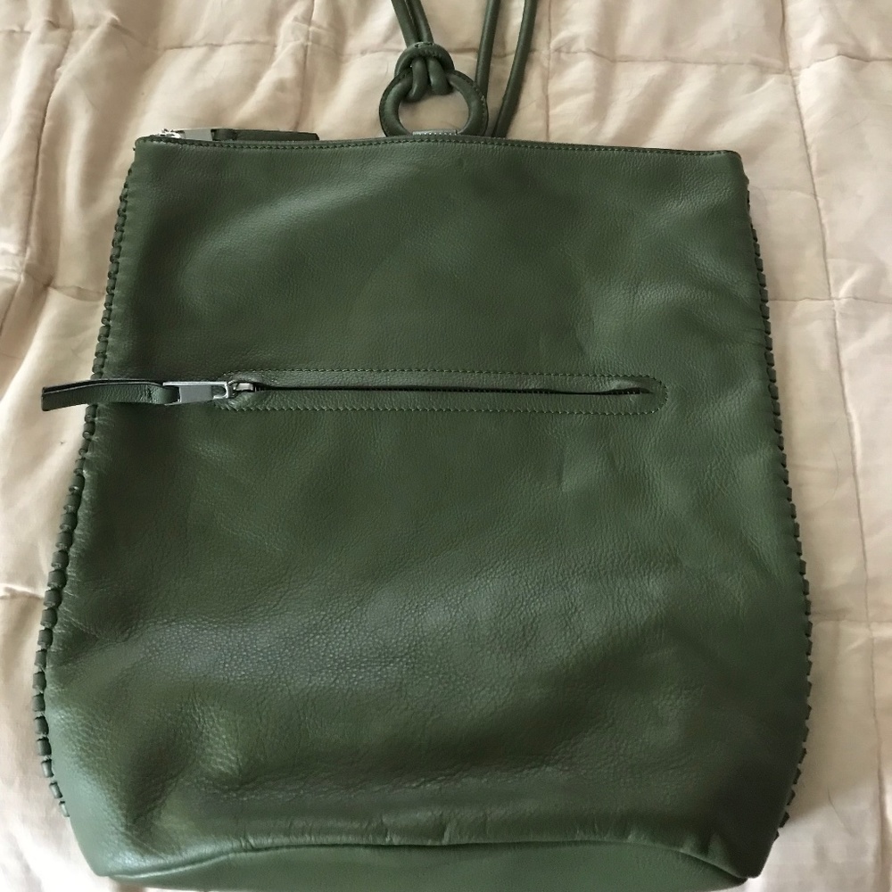 Treasure & Bond Green LEATHER Backpack Handbag